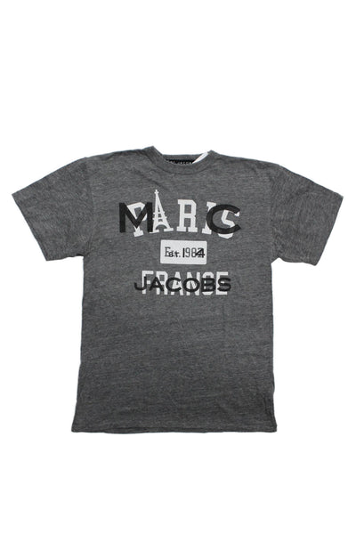 Marc Jacobs Girls Graphic Round Neck Short Sleeve T-shirt Gray Size S