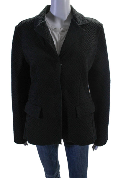 High Sport Womens Cotton Black Textured Pockets Long Sleeve Remi Jacket Size L
