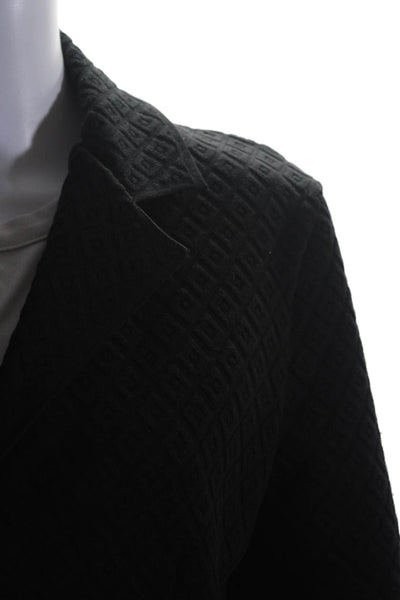 High Sport Womens Navy Blue Cotton Blend Pockets Remita Blazer Jacket Size L