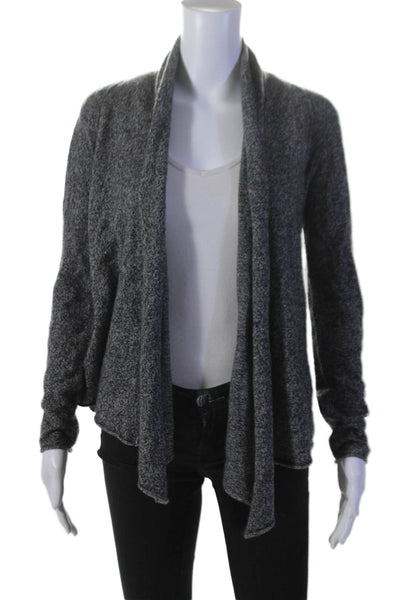 Aqua Cashmere Womens Long Sleeves Wrap Cardigan Sweater Gray Size Small