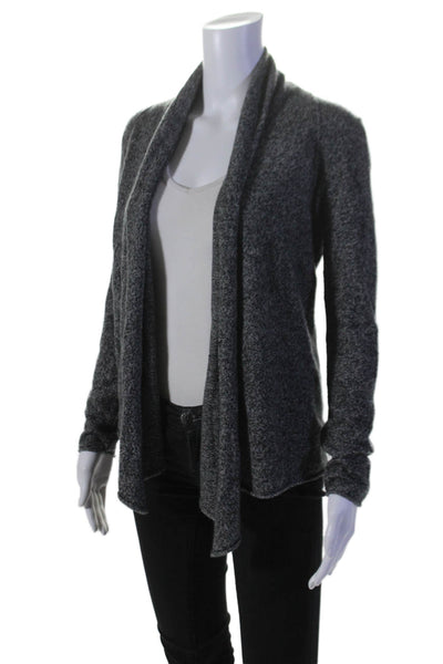 Aqua Cashmere Womens Long Sleeves Wrap Cardigan Sweater Gray Size Small