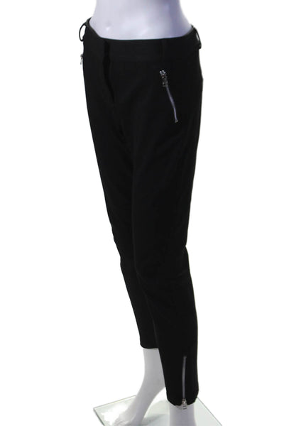 Veronica Beard Womens Textured Zip Lined Tapered Leg Dress Pants Black Size 8