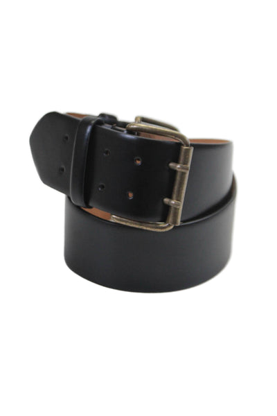 Dice Kayek Womens Leather Frame Buckle Wide Waist Belt Black Size T3