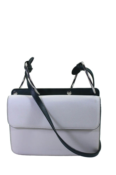 Danse Lente Women's Magnetic Closure Leather Crossbody Handbag White Size S