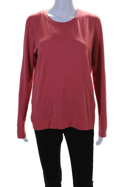 Lululemon Women's Round Neck Long Sleeves Pullover Athletic T-Shirt Red Size 8