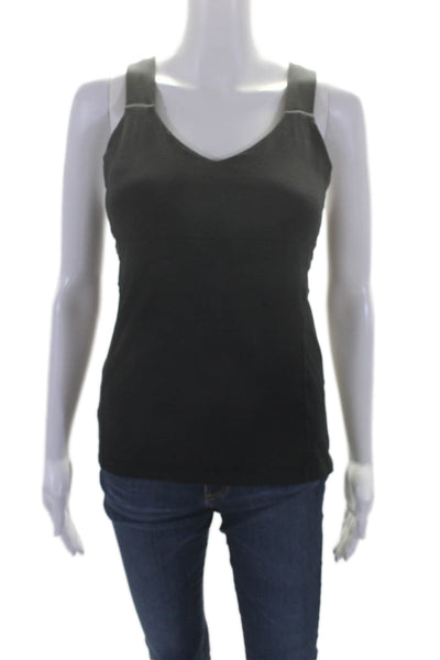 Lululemon Womens V Neck Sleeveless Shelf Pullover Tank Top Black Size 6