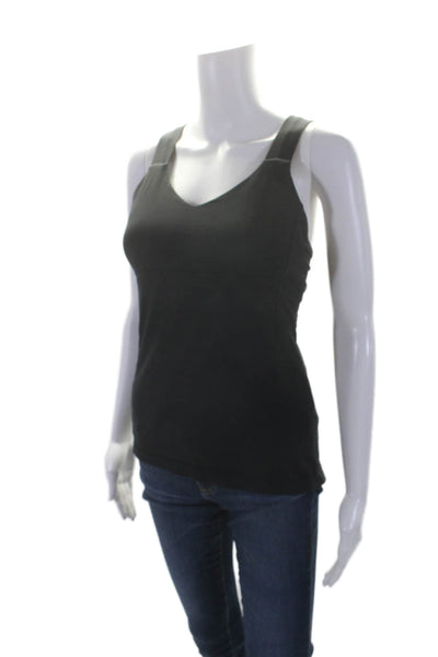 Lululemon Womens V Neck Sleeveless Shelf Pullover Tank Top Black Size 6