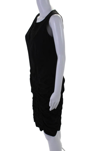 XCVI Womens Cotton Sleeveless Round Neck Pullover Dress Black Size S