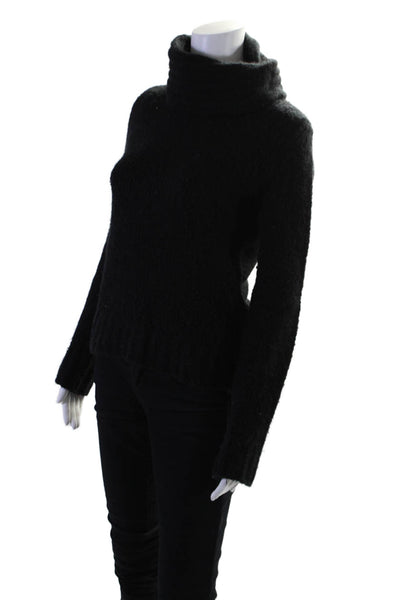 Margaret OLeary Womens Merino Wool Turtleneck Sweater Black Size XS