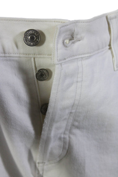 Citizens of Humanity Womens Emerson Button Up Slim Boyfriend Jeans White Size 28