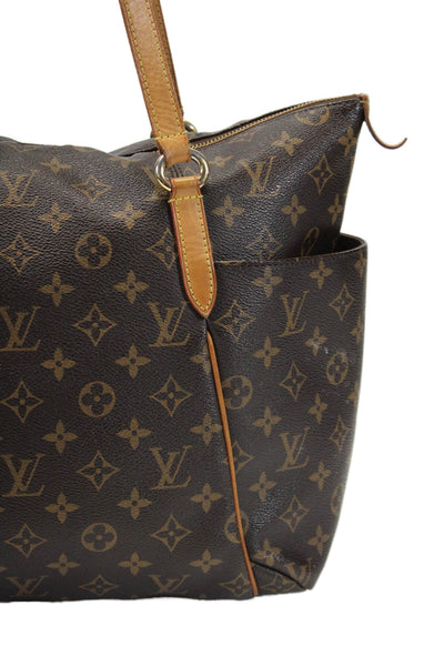 Louis Vuitton Womens Monogram Coated Canvas Totally MM Tote Handbag Brown