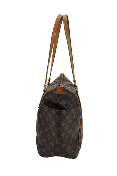 Louis Vuitton Womens Monogram Coated Canvas Totally MM Tote Handbag Brown