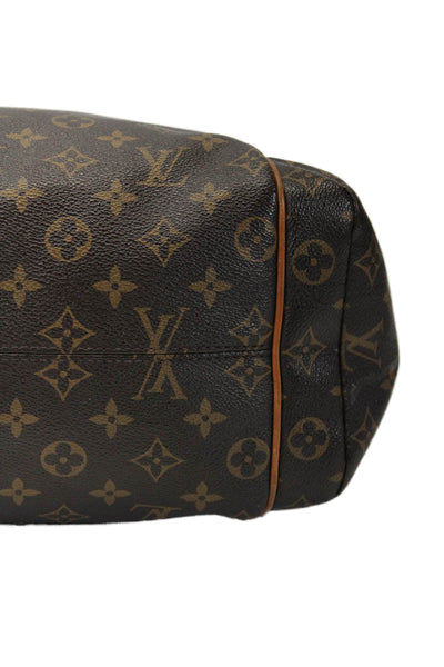 Louis Vuitton Womens Monogram Coated Canvas Totally MM Tote Handbag Brown