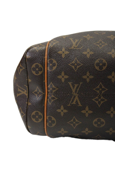 Louis Vuitton Womens Monogram Coated Canvas Totally MM Tote Handbag Brown