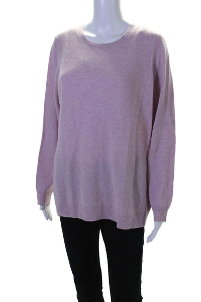 Cashmere Charter Club Womens Round Neck Cashmere Sweater Pink Size 1X