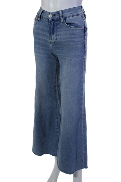 Frame Womens High Rise Medium Wash Le Palazzo Crop Jeans Blue Denim Size 23