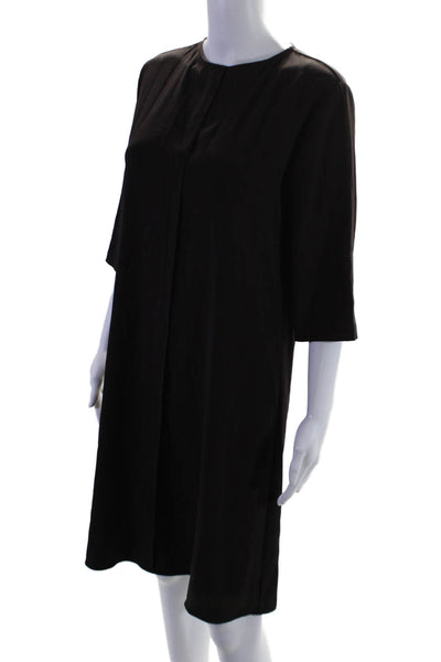 Peter Cohen Womens Long Sleeves Mid Calf Maxi Dress Chocolate Brown Size Small