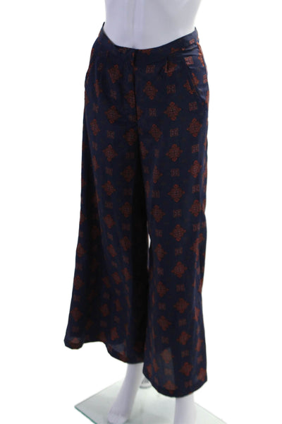 House of Harlow 1960 X Revolve Womens Wide Leg Pants Navy Blue Size Extra Small