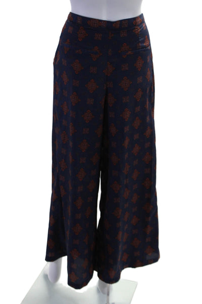 House of Harlow 1960 X Revolve Womens Wide Leg Pants Navy Blue Size Extra Small