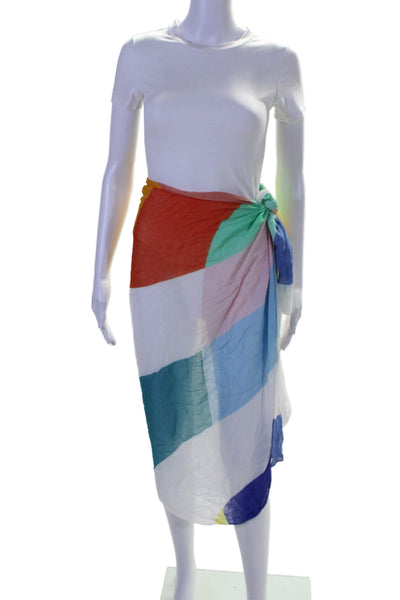 Mara Hoffman Swim Womens Striped Coverup Sarong Wrap Multicolor OS