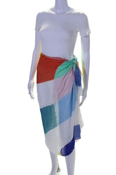 Mara Hoffman Swim Womens Striped Coverup Sarong Wrap Multicolor OS