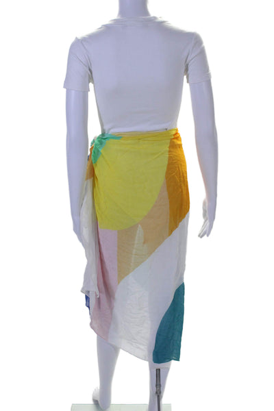 Mara Hoffman Swim Womens Striped Coverup Sarong Wrap Multicolor OS