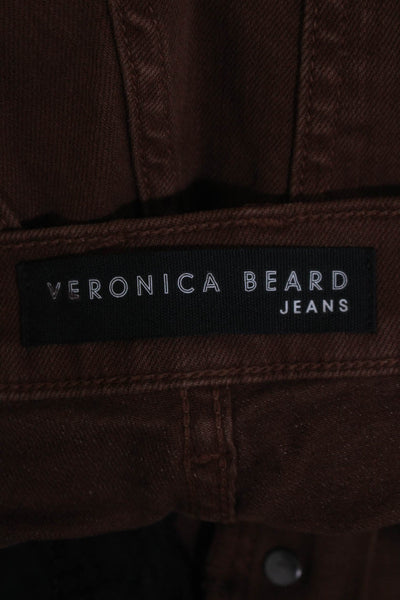 Veronica Beard Jeans Womens Cotton 5 Pocket Mid-Rise Skinny Jeans Brown Size 24