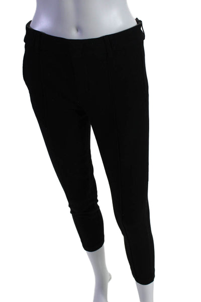 Vince Womens Buttoned Zipped Slip-on Pants Black Size 0