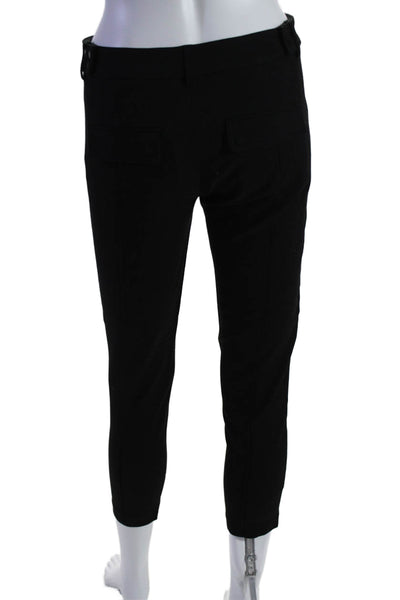 Vince Womens Buttoned Zipped Slip-on Pants Black Size 0