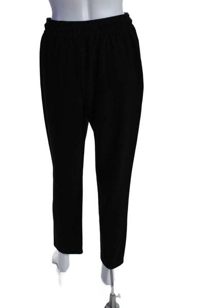 Theory Womens Elastic Waist Drawstring Tie Pants Black Size 2