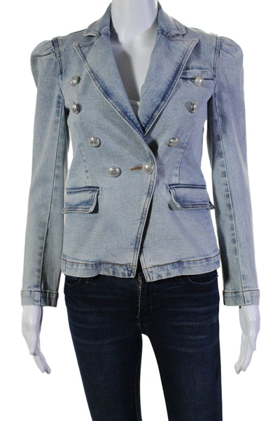 Generation Love Women's Long Sleeves Double Breasted Denim Jacket Size XS