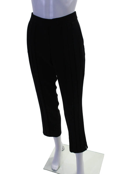 Anne Fontaine Womens Zipper Fly Mid Rise Straight Leg Dress Pants Black FR 38