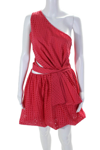 Aggi  Selected Women's Asymmetrical Sleeveless Bubble Hem Mini Dress Red Size S