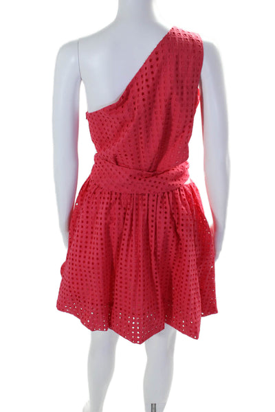 Aggi  Selected Women's Asymmetrical Sleeveless Bubble Hem Mini Dress Red Size S