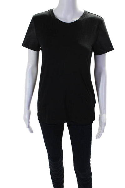 Theory Women's Crewneck Short Sleeves Basic T-Shirt Black Size S