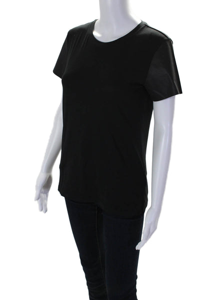 Theory Women's Crewneck Short Sleeves Basic T-Shirt Black Size S