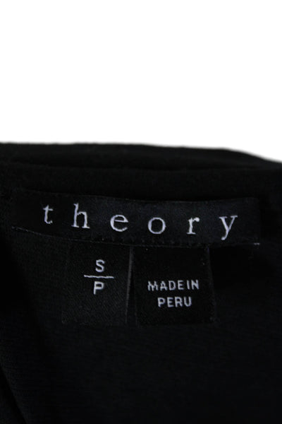 Theory Women's Crewneck Short Sleeves Basic T-Shirt Black Size S