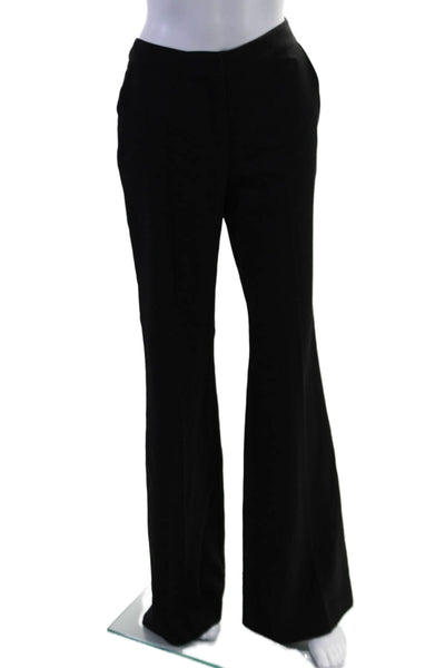 Dusan Womens Wool Black High Rise Pleated Bootcut Leg Pants Size 42