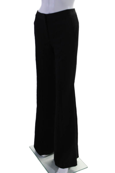 Dusan Womens Wool Black High Rise Pleated Bootcut Leg Pants Size 42