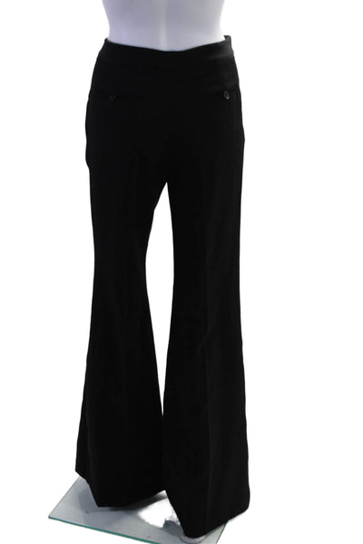 Dusan Womens Wool Black High Rise Pleated Bootcut Leg Pants Size 42