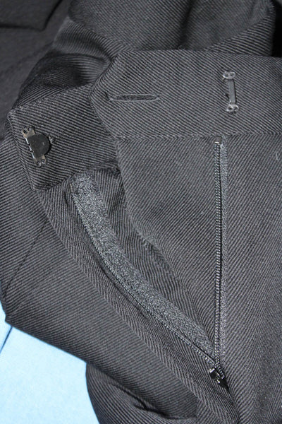 Dusan Womens Wool Black High Rise Pleated Bootcut Leg Pants Size 42