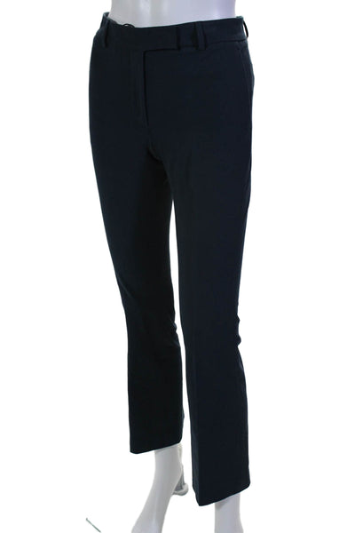 QL2 Womens Cotton Two Pocket Mid-Rise Flared Nellie Pants Trousers Brown Size 38