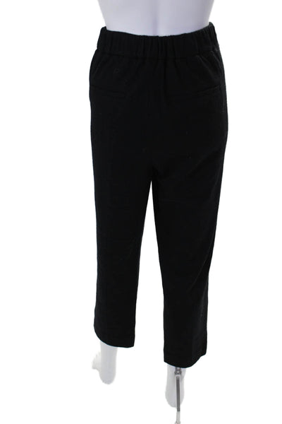 Vince Womens Wool Lined Pleated Tapered Leg Dress Pants Black Size M