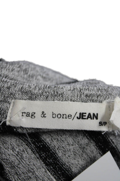 Rag & Bone Womens Round Neck Long Sleeve Stripped Sweater Gray Size S