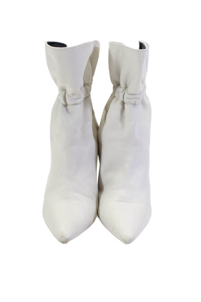 Isabel Marant Womens Ankle Slip-on Pointed Toe Boots White Size 8.5