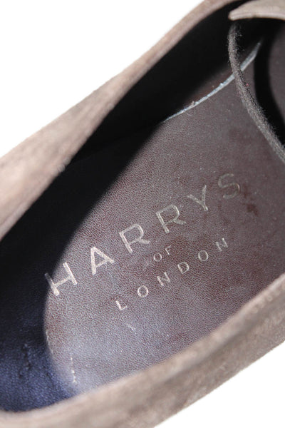 Harrys of London Mens Tied Slip-on Shoes Dark Brown Size 7 1/2