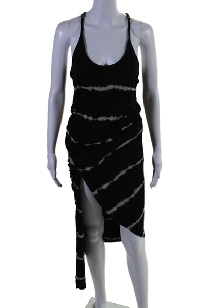 Young Fabulous & Broke Womens Striped Sleeveless Scoop Neck Dress Black Size M