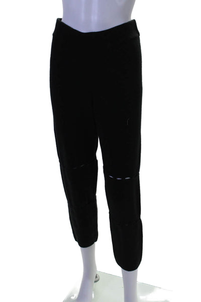 Zoe Jordan Womens Elastic Waistband High Rise Sweatpants Black Wool Size XS