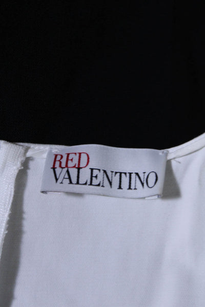 RED Valentino Womens Sleeveless Patch Pockets Button Up Mini Dress White Size 40