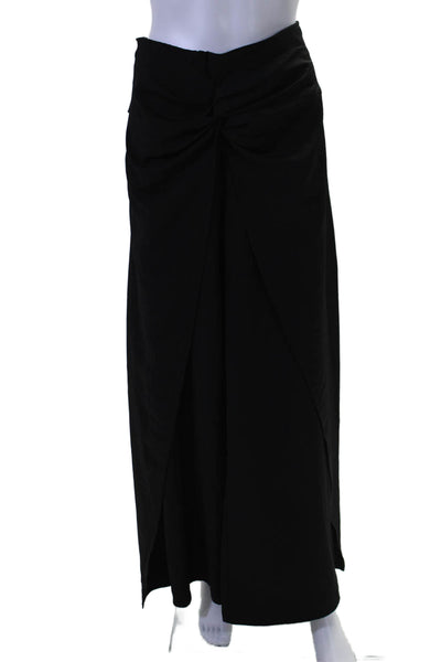 Eloquii Womens Black Twist Tulip Wide Leg High Rise Dress Pants Size 14